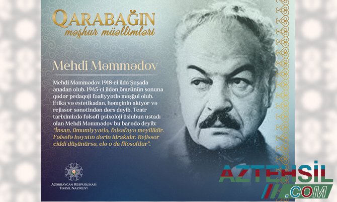 "Qarabağın məşhur müəllimləri" – Mehdi Məmmədov