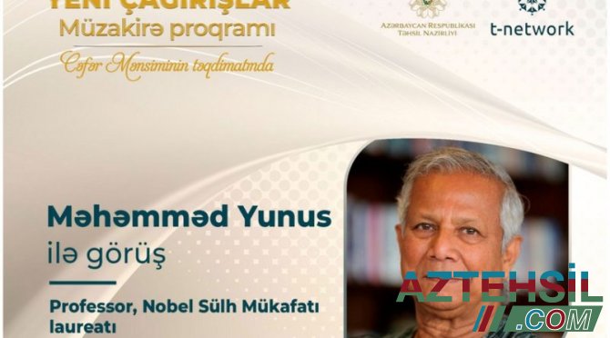 Nobel Sülh mükafatı laureatı azərbaycanlılarla müzakirə aparacaq