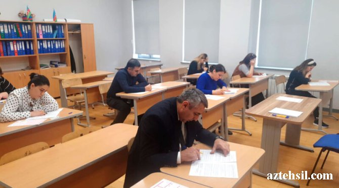 Direktor vəzifəsinə işə qəbul müsabiqəsinin test imtahanı keçirilib