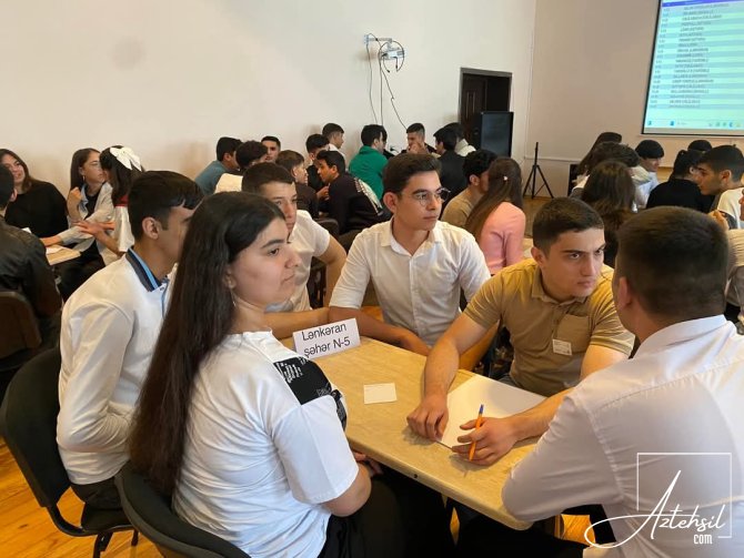 Astara şəhərində məktəblilər arasında intellektual yarış keçirilib