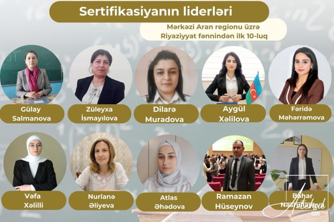 Mərkəzi Aran regionu üzrə “Sertifikasiyanın liderləri”- Riyaziyyat fənni üzrə ilk 10-luq