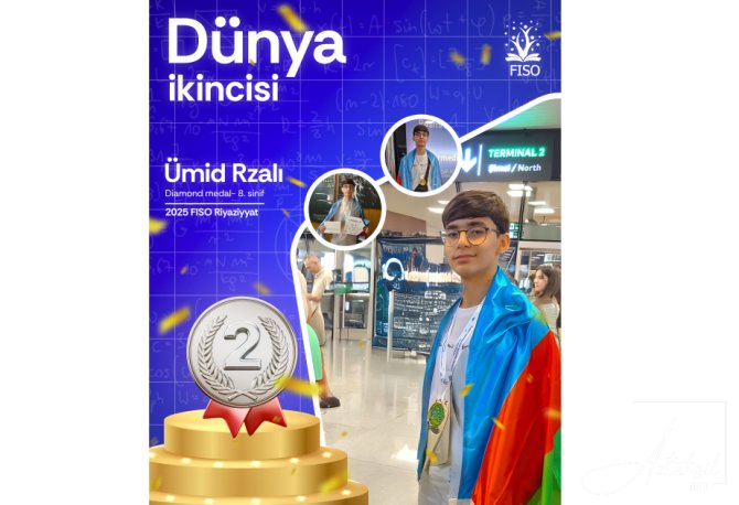 Naxçıvanlı məktəbli “Brilyant mükafat” qazanıb