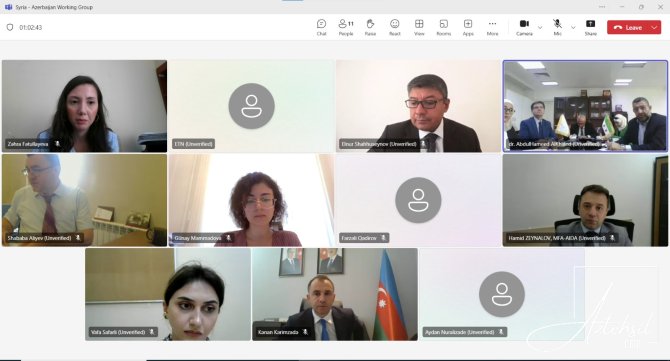 Suriya - Azərbaycan İşçi Qrupunun onlayn formatda ilk iclası olub