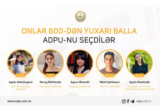 Bu abituriyentlər ADPU-i SEÇİBLƏR