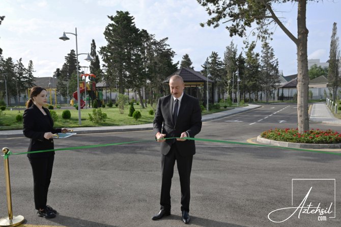 Prezident İlham Əliyev Səməd Vurğun adına Yaradıcılıq Evinin açılışında iştirak edib