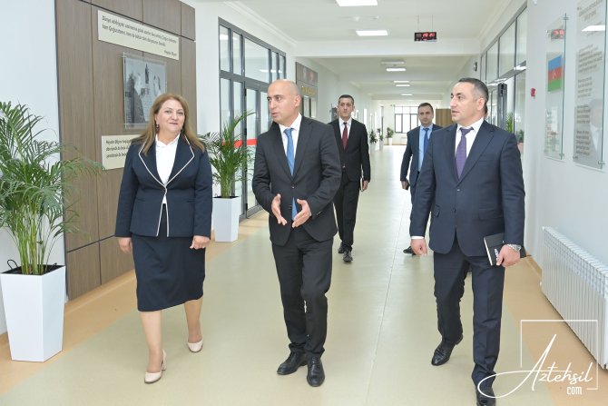 Elm və təhsil naziri Xıdırlı kənd tam orta məktəbində olub