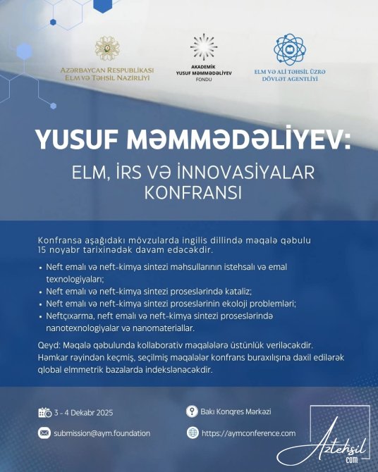 Elm, İrs və İnnovasiyalar Konfransı” KEÇİRİLƏCƏK
