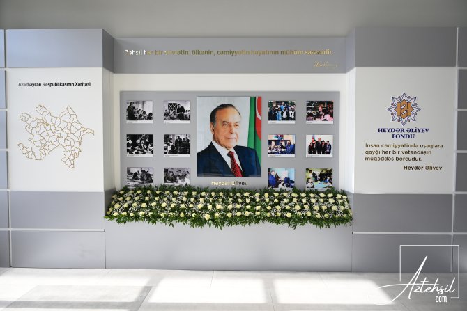 Bu məktəb Heydər Əliyev Fondu tərəfindən əsaslı təmir edilib