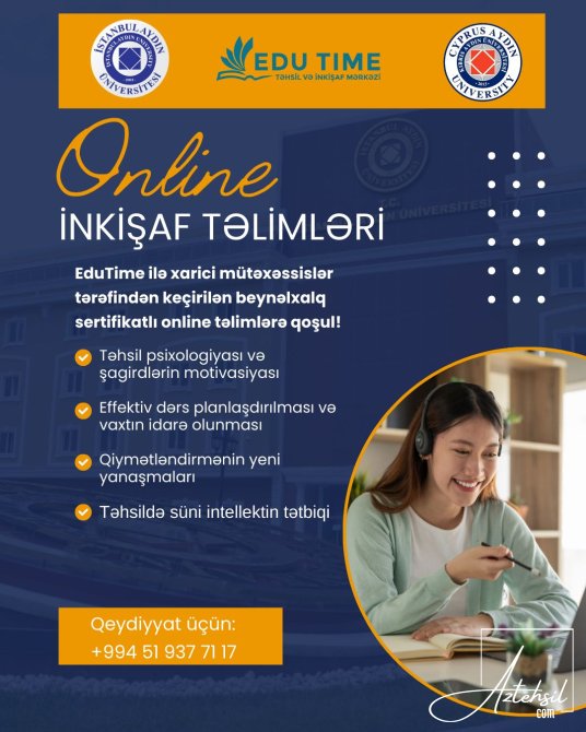 Müəllimlər üçün peşəkar təlim keçiriləcək ! - ELAN