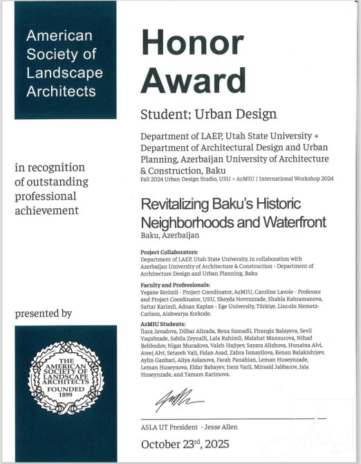 AzMİU tələbələrinin layihəsi ABŞ-də mükafata layiq görülüb