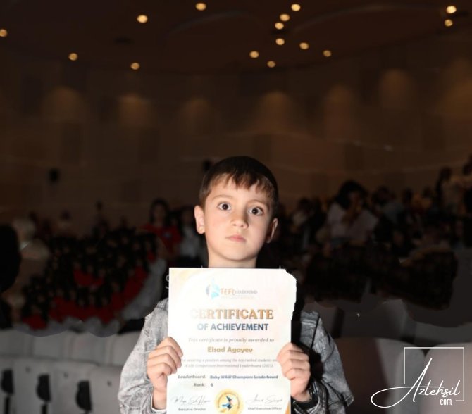 Bu şagird Beynəlxalq İngilis Dili Yarışmasında böyük uğur qazanıb