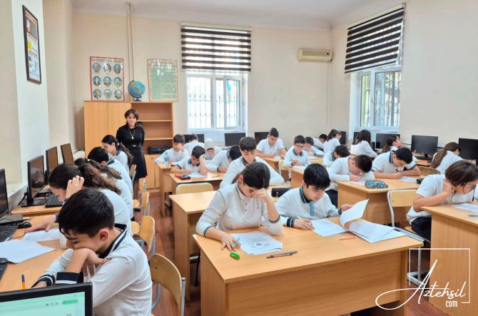 Respublika fənn olimpiadalarının məktəb mərhələsi keçirilib