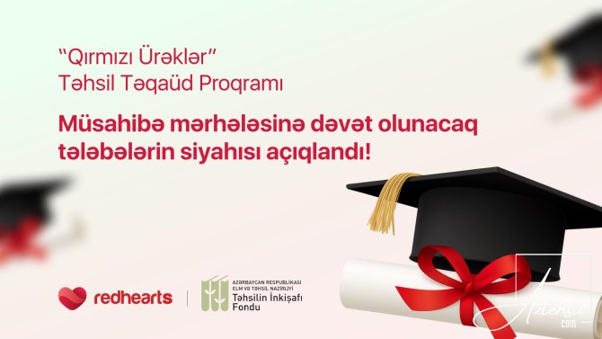 “Qırmızı Ürəklər” təqaüd proqramının müsahibəsinə dəvət olunanların siyahısı məlumdur